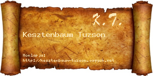 Kesztenbaum Tuzson névjegykártya